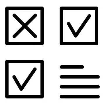 Approved task schedule icon, outline style 스톡 일러스트