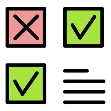 Approved task schedule icon vector flat Illustrazione stock
