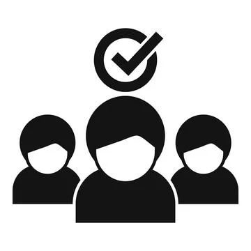 Approved teamwork icon simple vector. Customer data Illustrazione stock