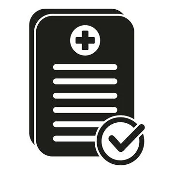 Approved test icon simple vector. Sample virus Stock Illustration