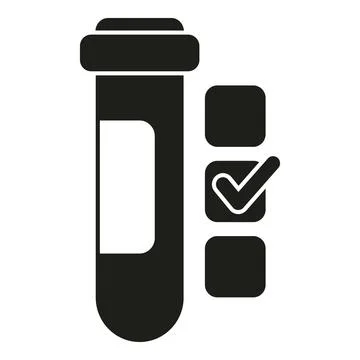 Approved test result icon simple vector. Medical lab 스톡 일러스트