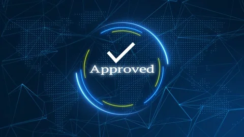 Approved Text Effect Technology Background Stock Footage 262598805
