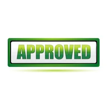Approved text Stock Illustration