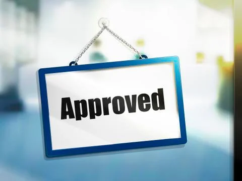 Approved text sign Stock Illustration