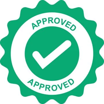 Approved vector icon Illustration