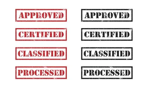Approved vector Rubber Stamp. Grunge rubber stamp with text. Certified stam.. Stockillustratie