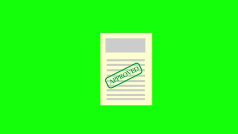 Approved Verification Animation on Green Screen Background 库存影片 334357034