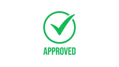 Approved verified checkmark confirmation success icon animation Stock Footage 330539457