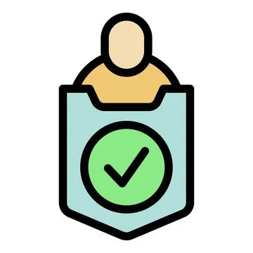 Approved vpn icon vector flat イラスト素材