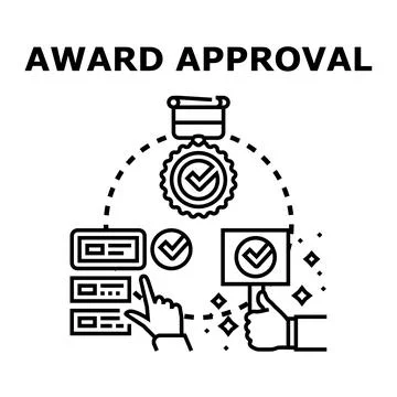 Approving achievement acknowledging quality and recognizing success 库存插图