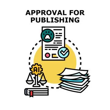 Approving content for publishing process and regulations Stock Illustration