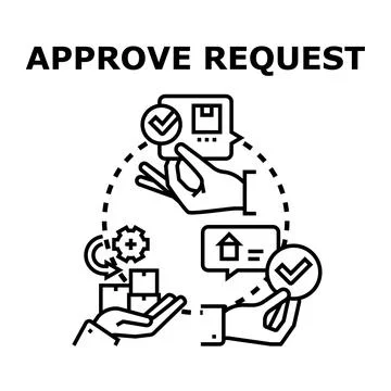 Approving request for new order or proposal Stock Illustration