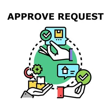 Approving request for new order or proposal Stock Illustration