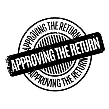 Approving The Return rubber stamp Stock Illustration