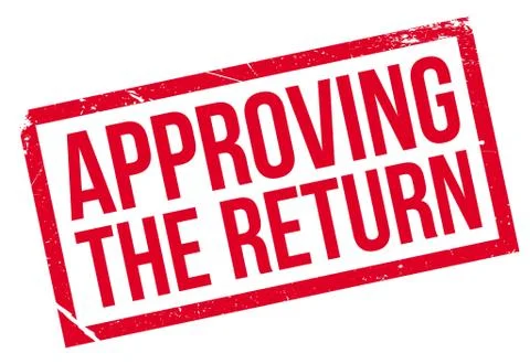 Approving The Return rubber stamp Stock Illustration