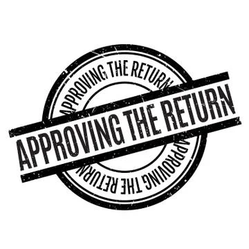 Approving The Return rubber stamp Stock Illustration