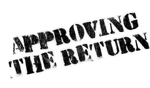 Approving The Return rubber stamp Stock Illustration