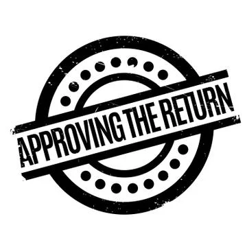 Approving The Return rubber stamp Stock Illustration