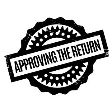 Approving The Return rubber stamp Stock Illustration