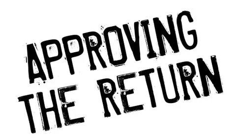 Approving The Return rubber stamp Stock Illustration