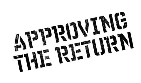Approving The Return rubber stamp Stock Illustration