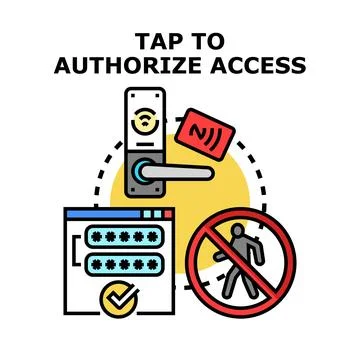 Approving secure access with digital authentication systems Stock Illustration