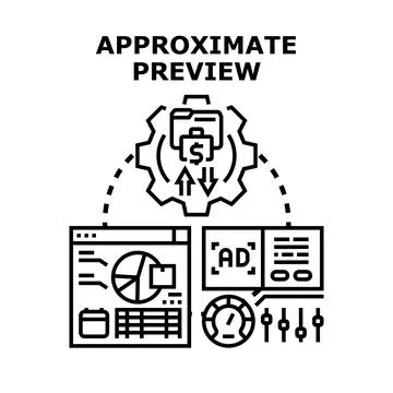Approximate preview concept of digital marketing campaign optimization Stock Illustration