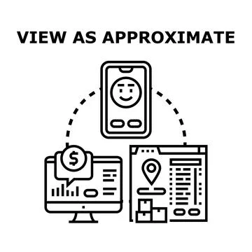 Approximate view data analysis vector concept 스톡 일러스트