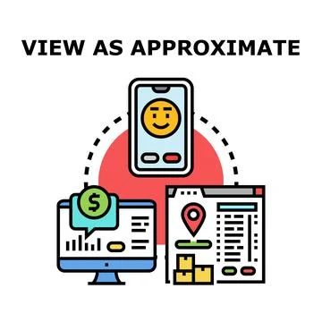 Approximate view data analysis vector concept Stock Illustration