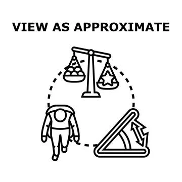 Approximating data judgment and measurement concept Stock Illustration