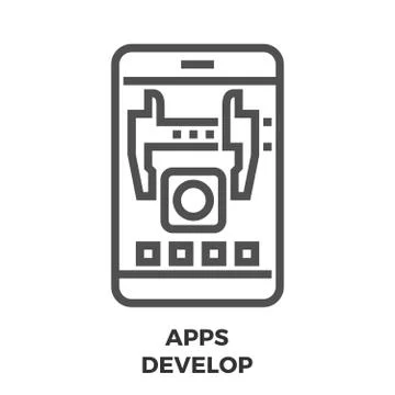 APPS Develop Line Icon イラスト素材