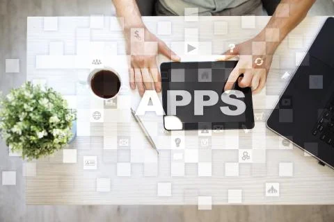 Apps development concept. Business and internet technology concept. 库存照片