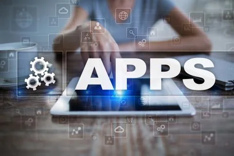Apps development concept. Business and internet technology. 库存照片