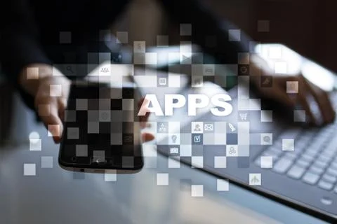 Apps development concept. Business and internet technology. Фото