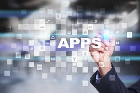 Apps development concept. Business and internet technology. 스톡 사진
