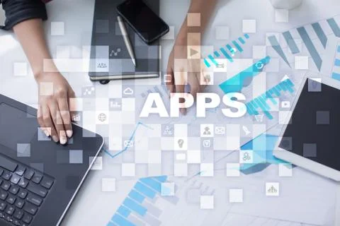 Apps development concept. Business and internet technology. Фото