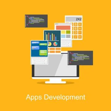 Apps Development concept illustration. Stock Illustration