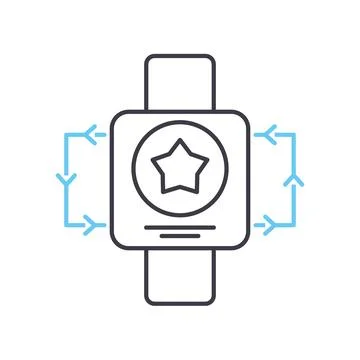 Apps framework development line icon, outline symbol, vector illustration Stock Illustration