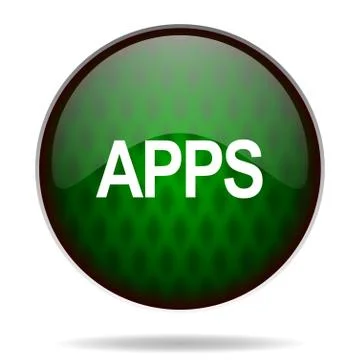 Apps green internet icon. Stock Illustration