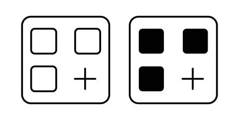 Apps icon symbol. Vector illustration pack in black color. 库存插图