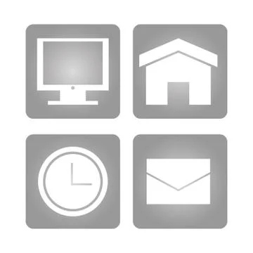 Apps inside frames and social media design 库存插图