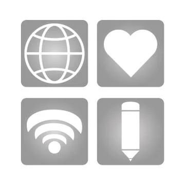 Apps inside frames and social media design Illustrazione stock