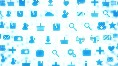 Apps Loop Turns Into Sphere Blue Stock Footage 83974415