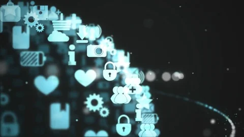 Apps Loop Turns Into Sphere V2 slow Video stock 83691502