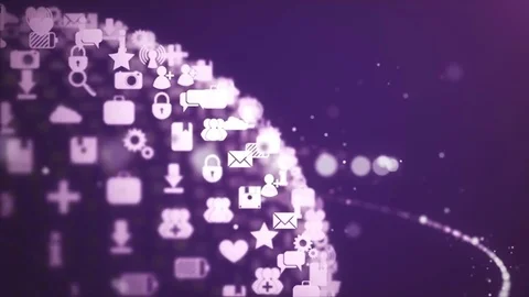 Apps Loop Turns Into Sphere V2 slow Stock Footage 83692176