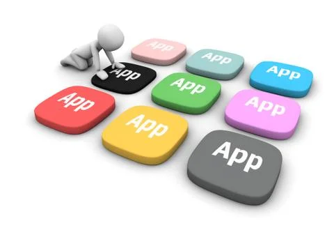 Apps of the new software standard Stock Illustration