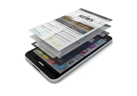 Apps off the screen Stock Illustration