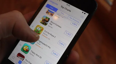 Apps on smart phone Stock Footage 35992838