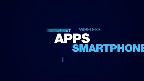 Apps smartphone internet communication technology software business connection Stock Footage 94377926