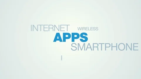 Apps smartphone internet communication technology software business connection 動画素材 102401161